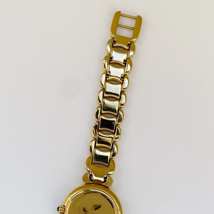 Fendi 1990s Gold Plated Round Watch