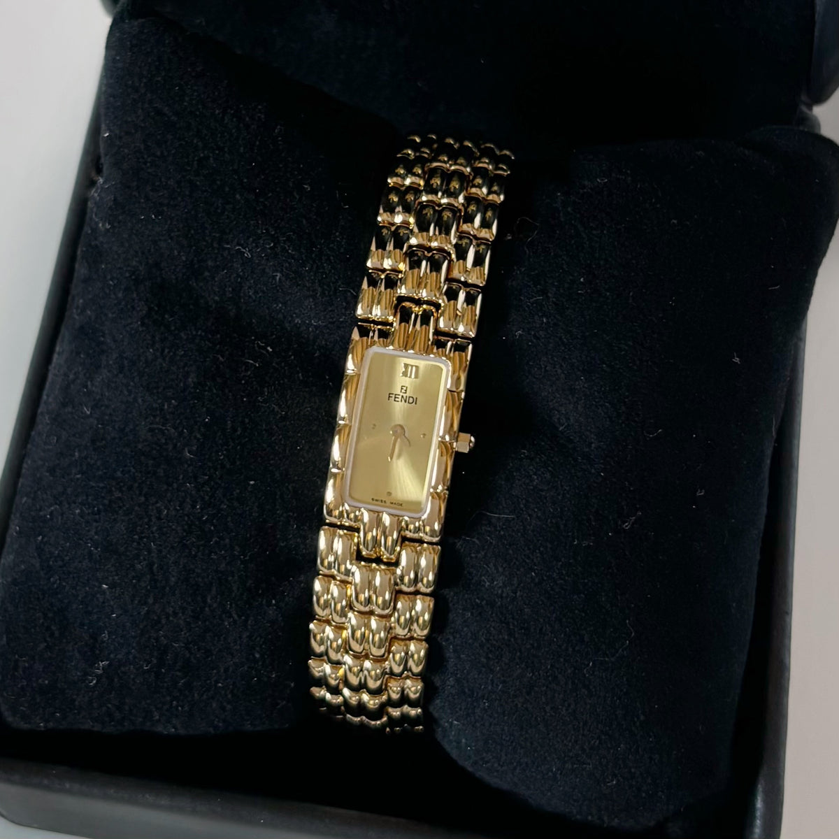 Fendi 1990s Gold Plated Watch