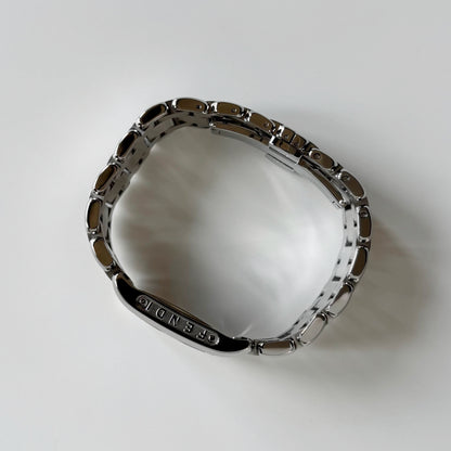 Fendi 1990s Seashell Dial Stainless steel Tank Watch