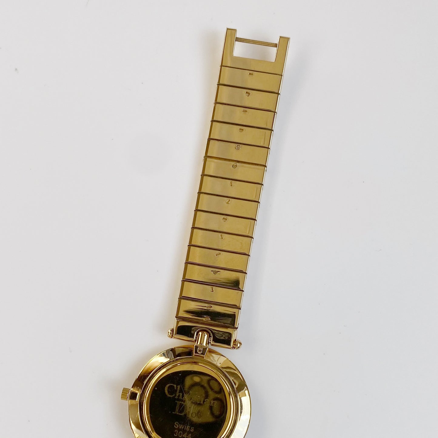 Dior 1990 Black Dial Gold Plated Round Watch (Men's)