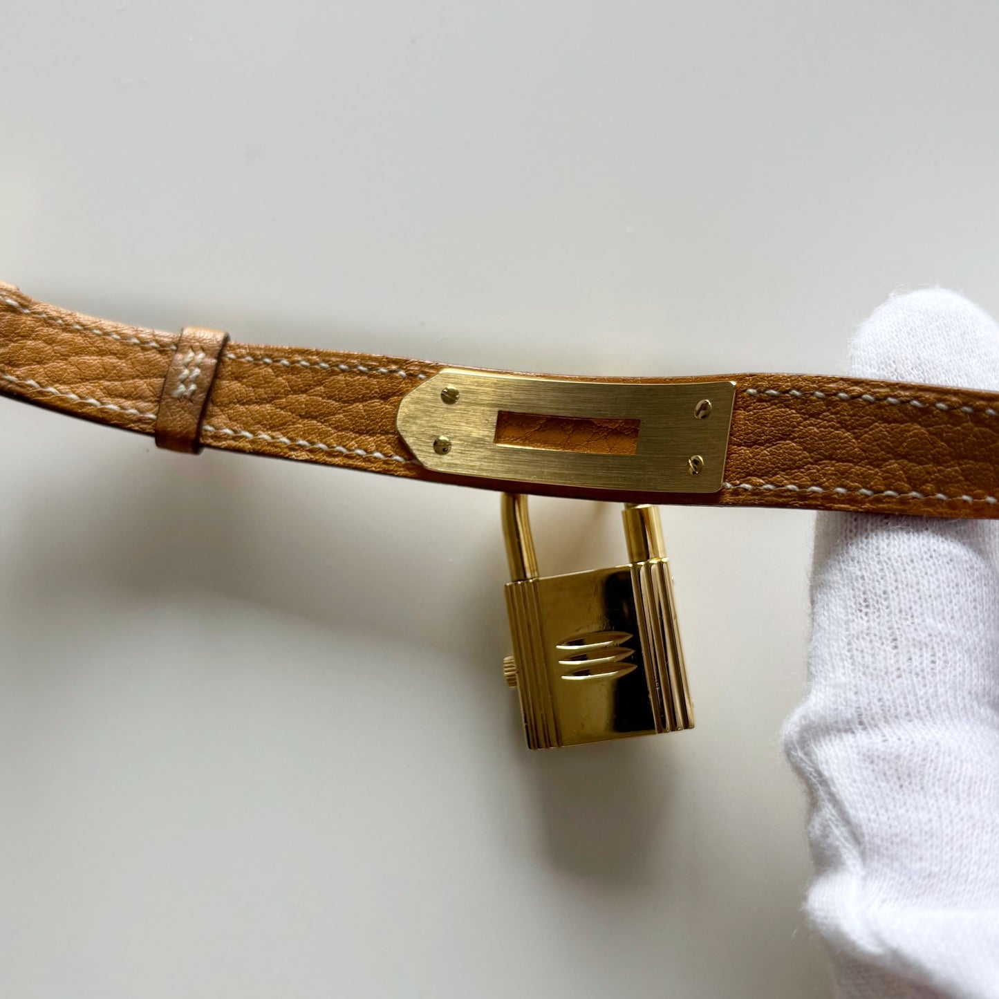 Hermes 1990s Kelly Gold Plated Watch