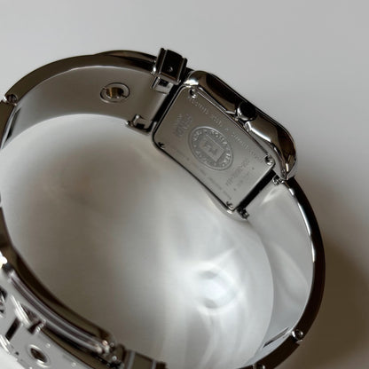 Fendi 1990s Seashell Dial Stainless steel Silver Buckle Watch