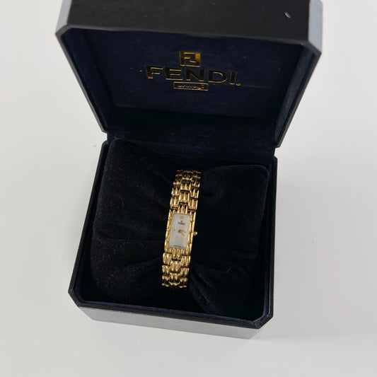 Fendi 1990s Gold Plated Watch