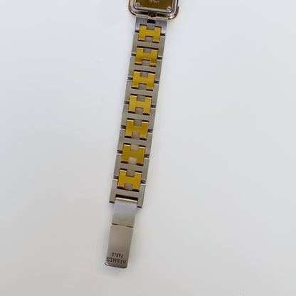 Hermes 1990s Two Tone Tank Watch