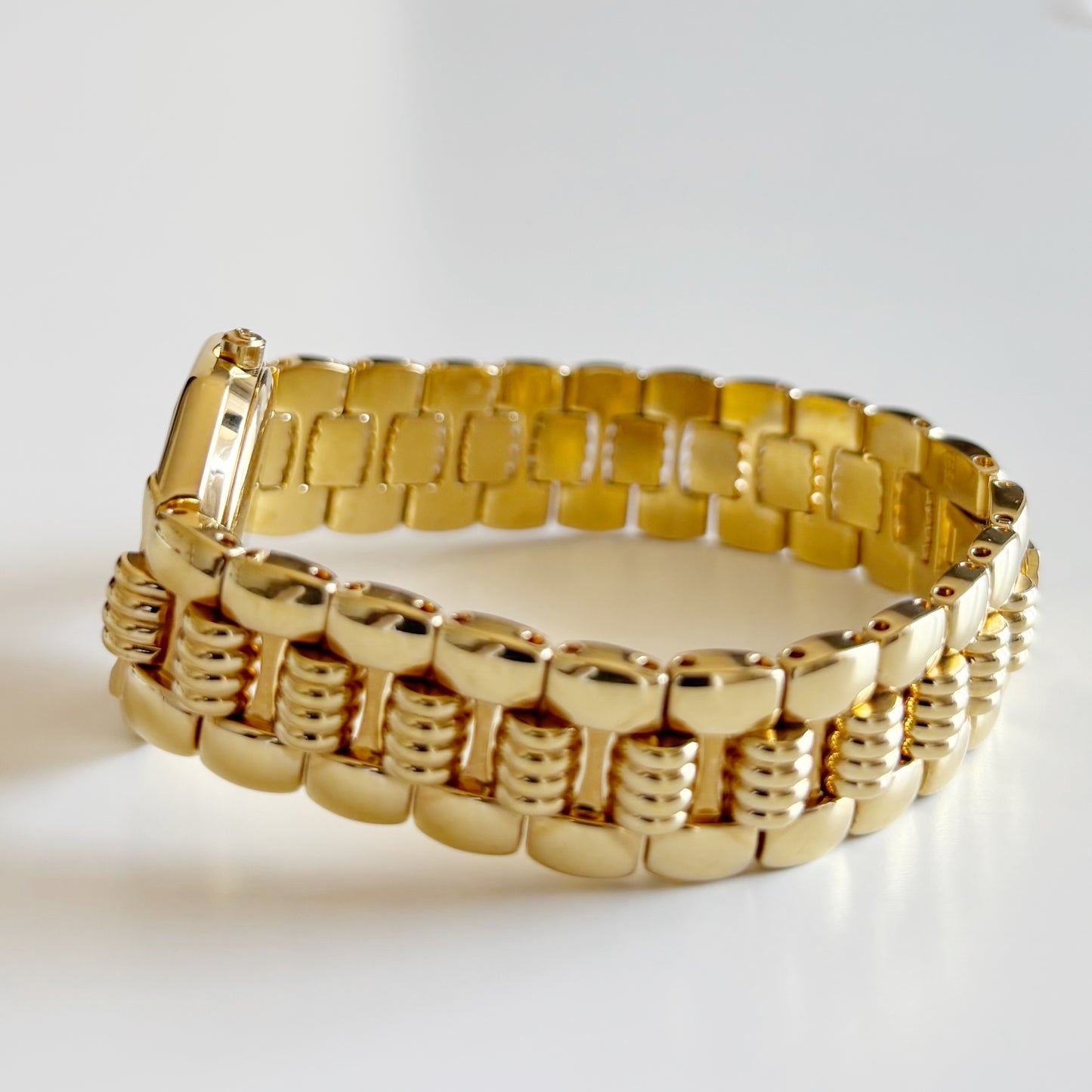 Dior 1990s Octagon Gold Plated Watch