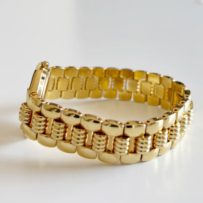 Dior 1990s Octagon Gold Plated Watch