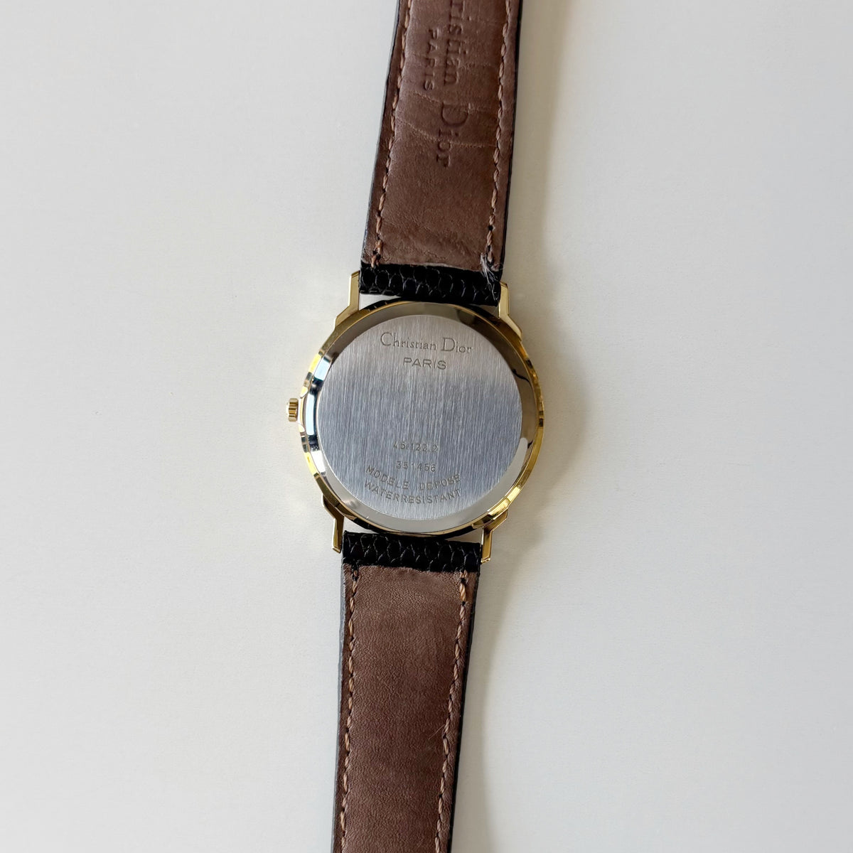 Dior 1990s Date Round Dial Gold Plated Watch (Large)