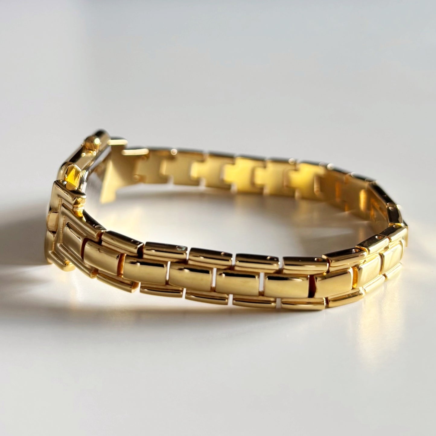 Givenchy 1990s Tank Gold Plated Watch