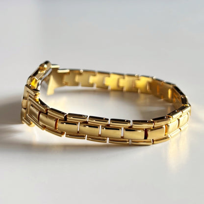 Givenchy 1990s Tank Gold Plated Watch