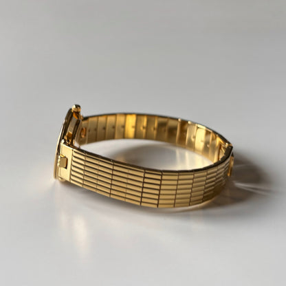 Dior 1990s Round Dial Gold Plated Watch