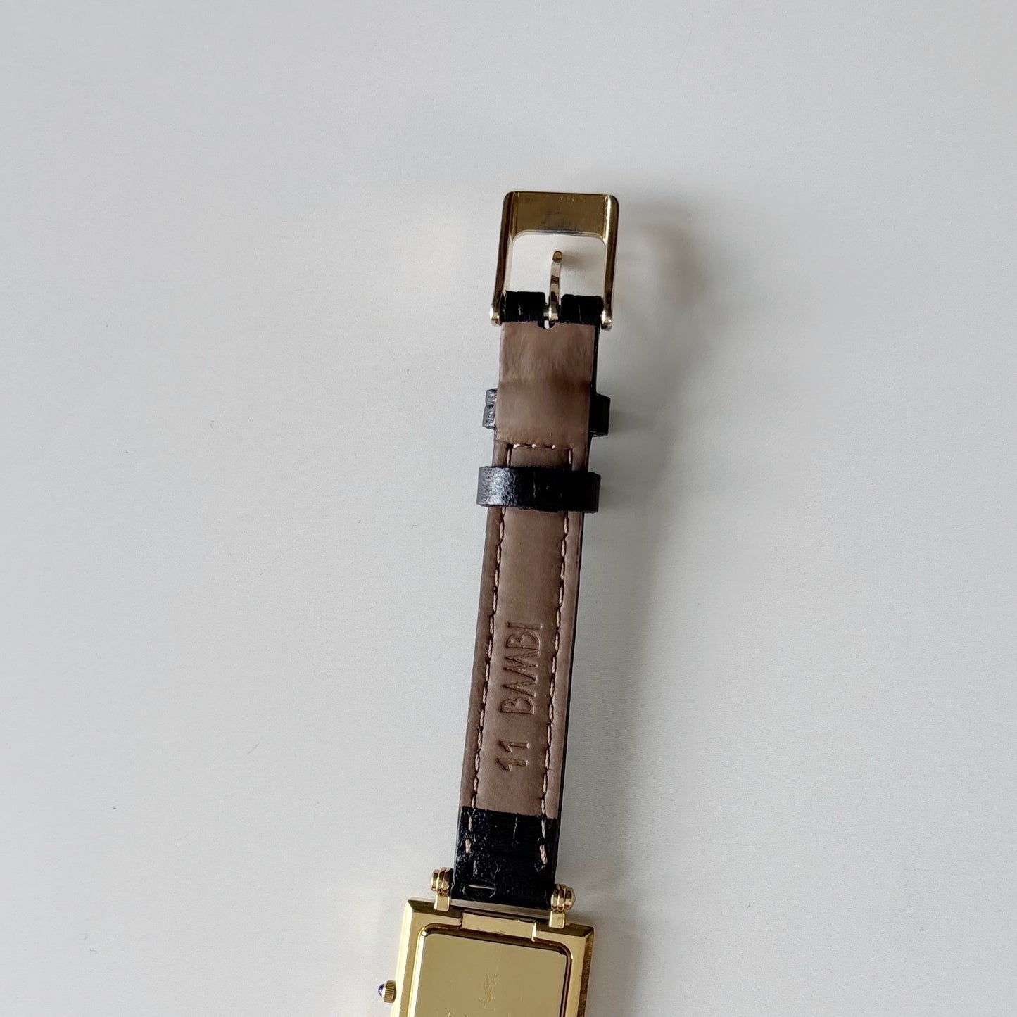 Yves Saint Laurent 1990s Square Dial Gold Plated Watch