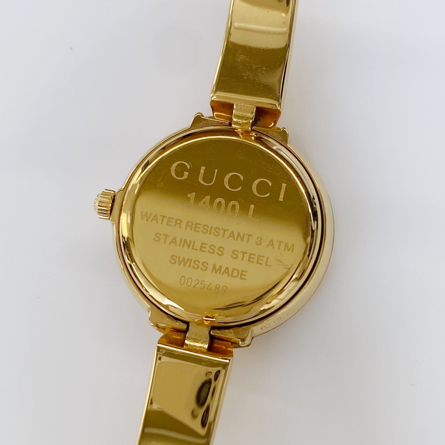 Gucci 1990s Gold Plated Bangle Watch (Small)