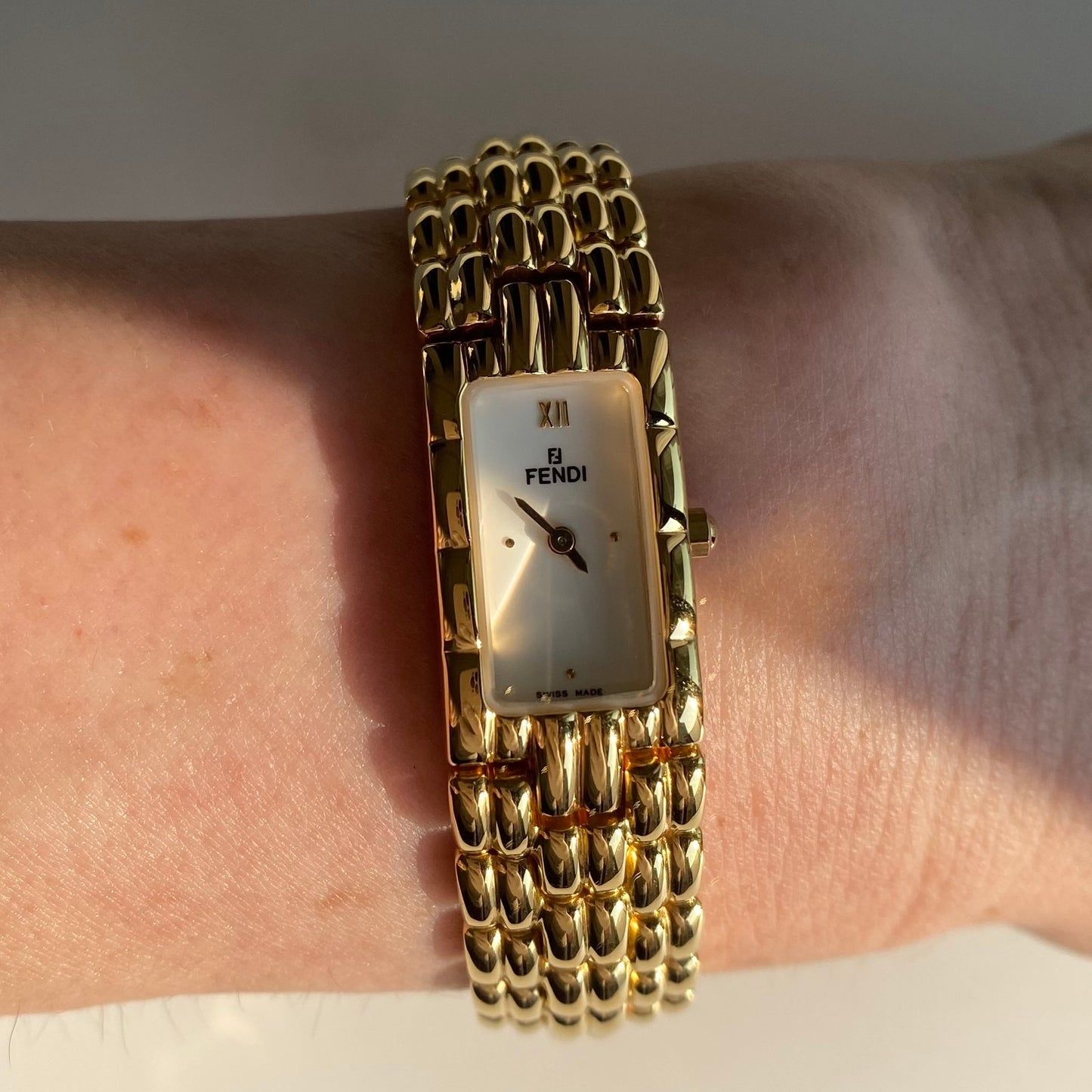 Fendi 1990s Gold Plated Watch