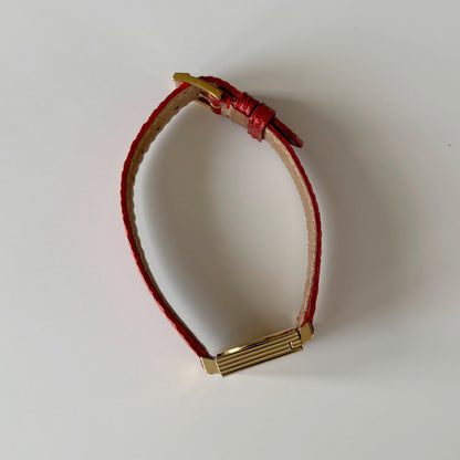 Dior 1990s Interchangeable Strap Gold Plated Watch with 4 straps, case