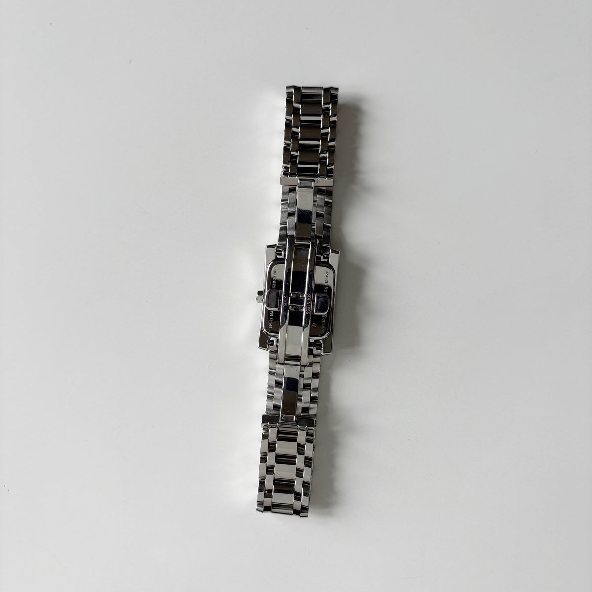 Fendi 1990s Tank Stainless Steel Watch