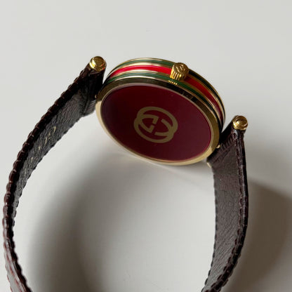 Gucci 1980s Sherry Round Dial Gold Plated Watch (Large)