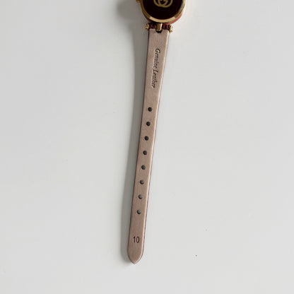 Gucci 1990s Sherry Round Dial Gold Plated Watch