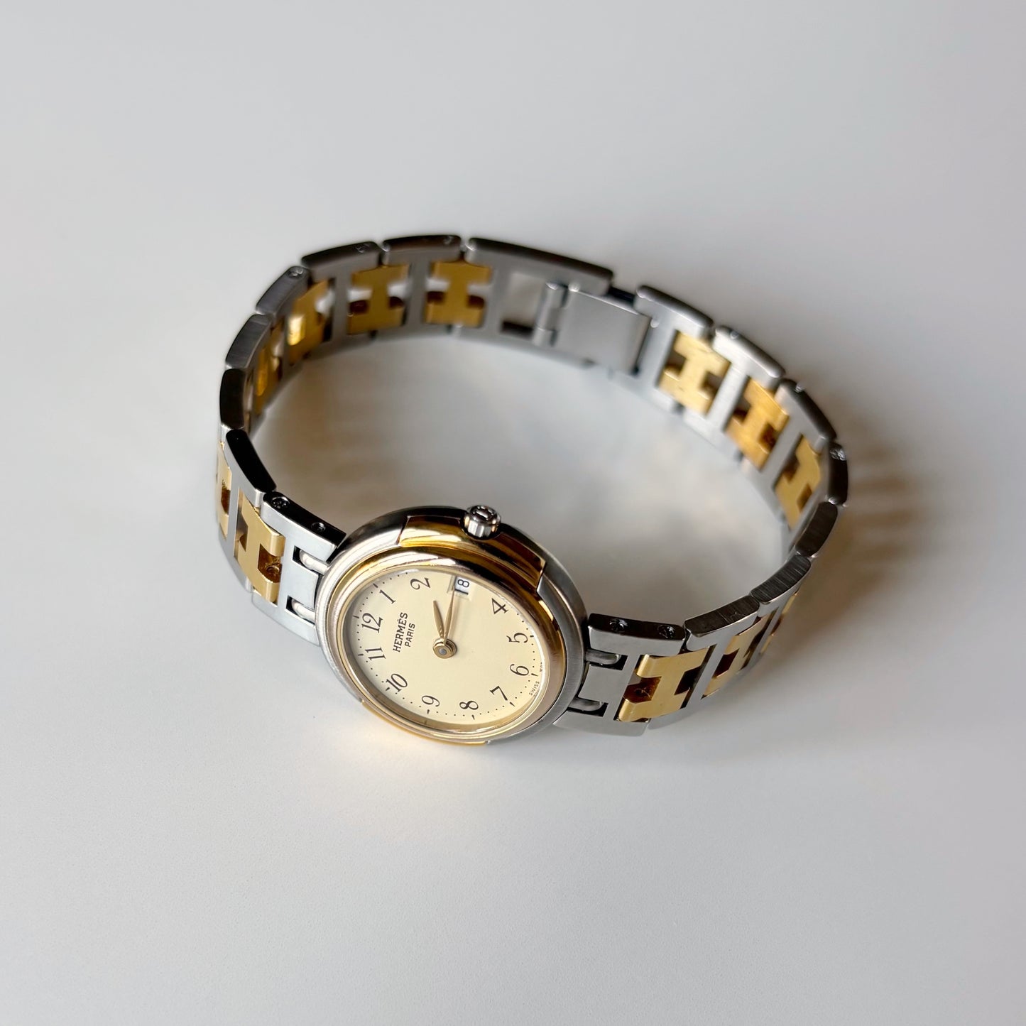 Hermes 1990s Windsor Two Tone Watch