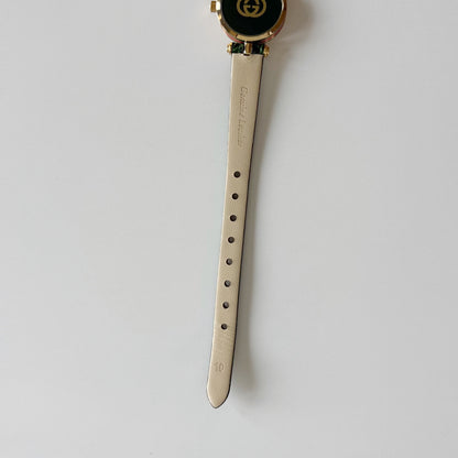 Gucci 1990s Sherry Round Dial Green Watch