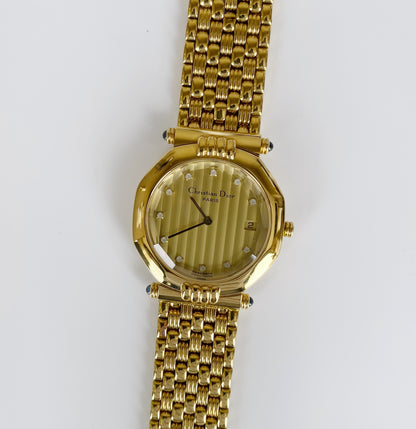 Dior 1990s Gold Plated Watch