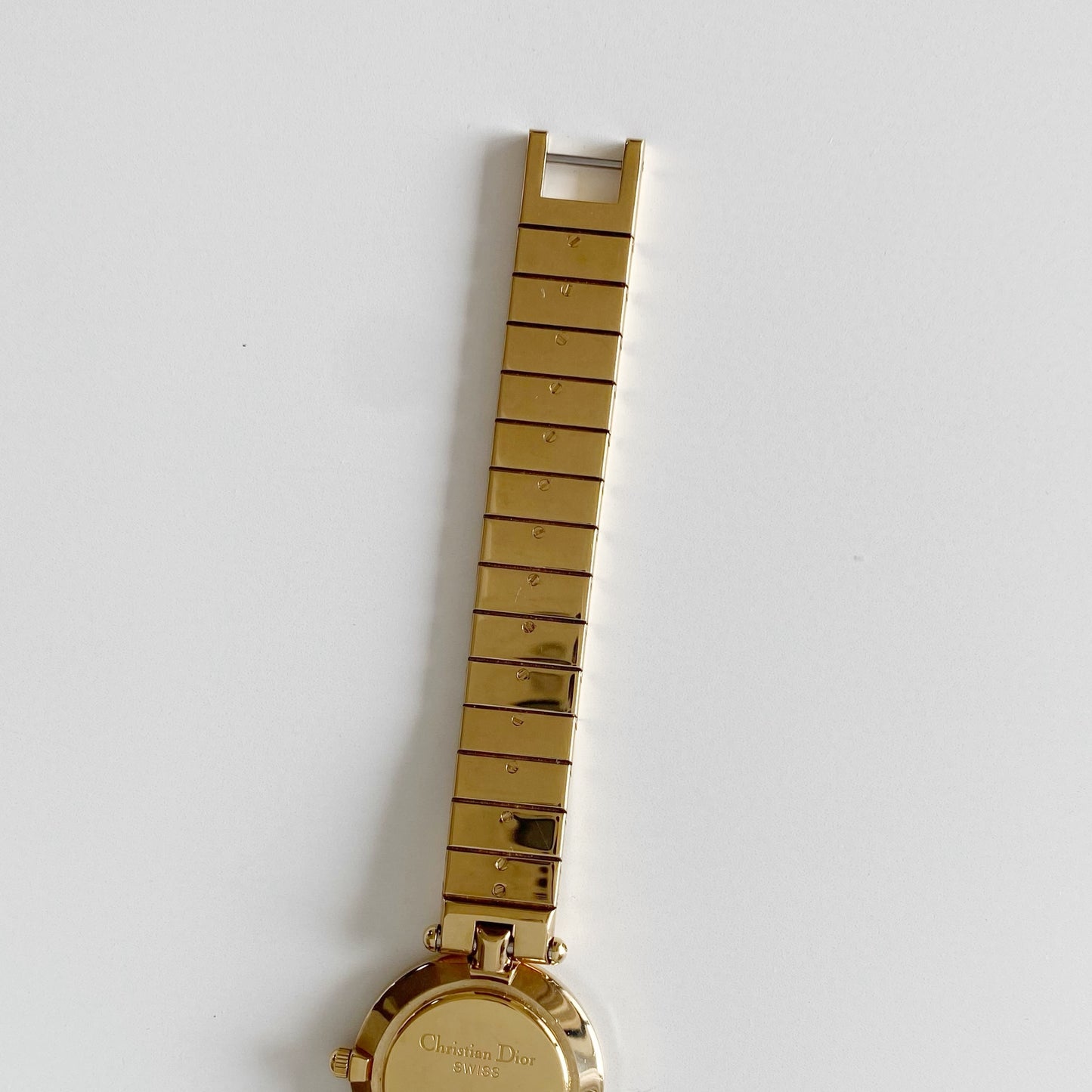 Dior 1990s Round Dial Gold Plated Watch