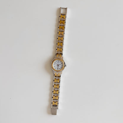 Hermes 1990s Clipper Two Tone Watch