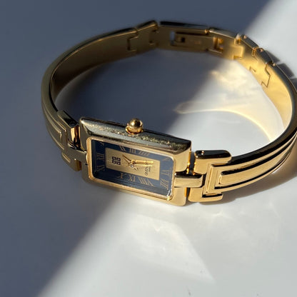 Givenchy 1990s Gold Plated Bangle Watch