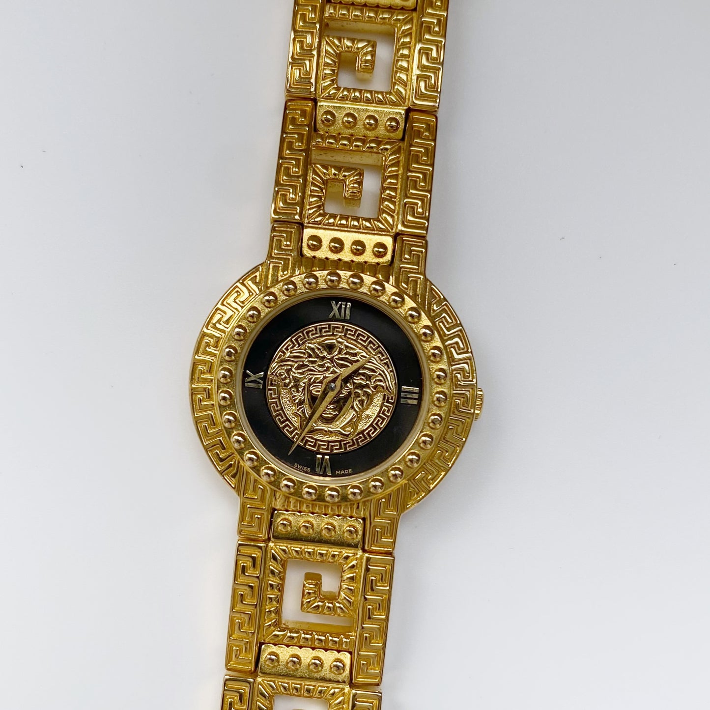 Gianni Versace Signature 1990s 18K Gold Plated Watch