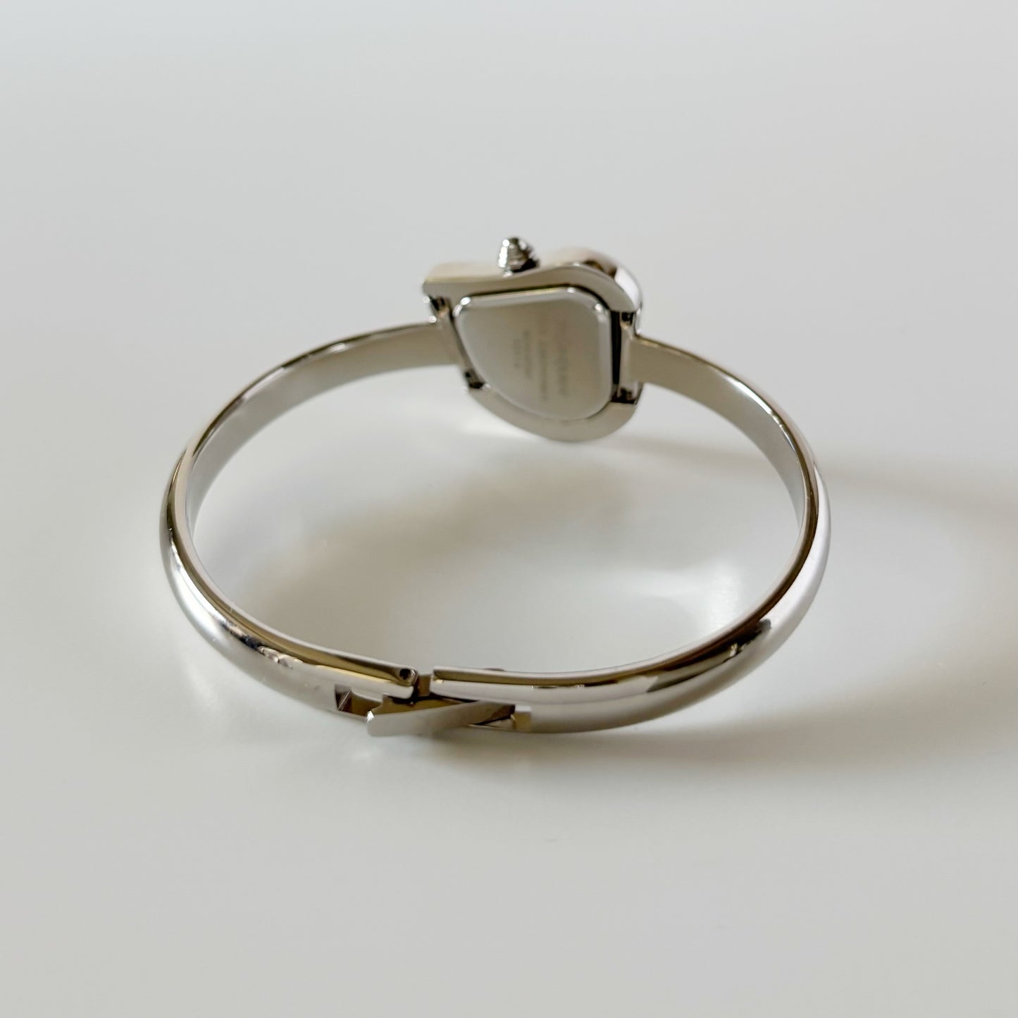 Yves Saint Laurent 1990s Heart Shaped Dial Bangle Watch