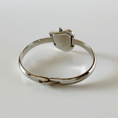 Yves Saint Laurent 1990s Heart Shaped Dial Bangle Watch