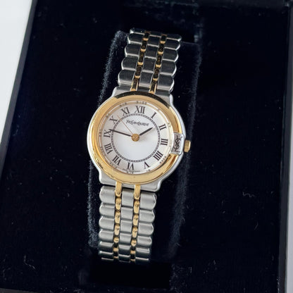 Yves Saint Laurent 1990s Two Tone Watch