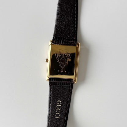 Gucci 1980s Tank Gold Plated Watch (Large)