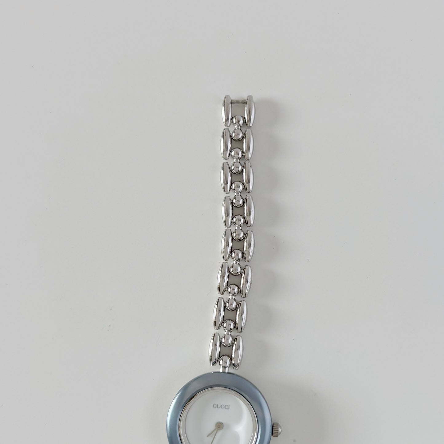 Gucci 1990s Interchangeable Bezel Stainless steel Watch with 6 bezels, case (160mm)