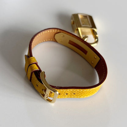 Hermes 1990s Kelly Gold Plated Watch
