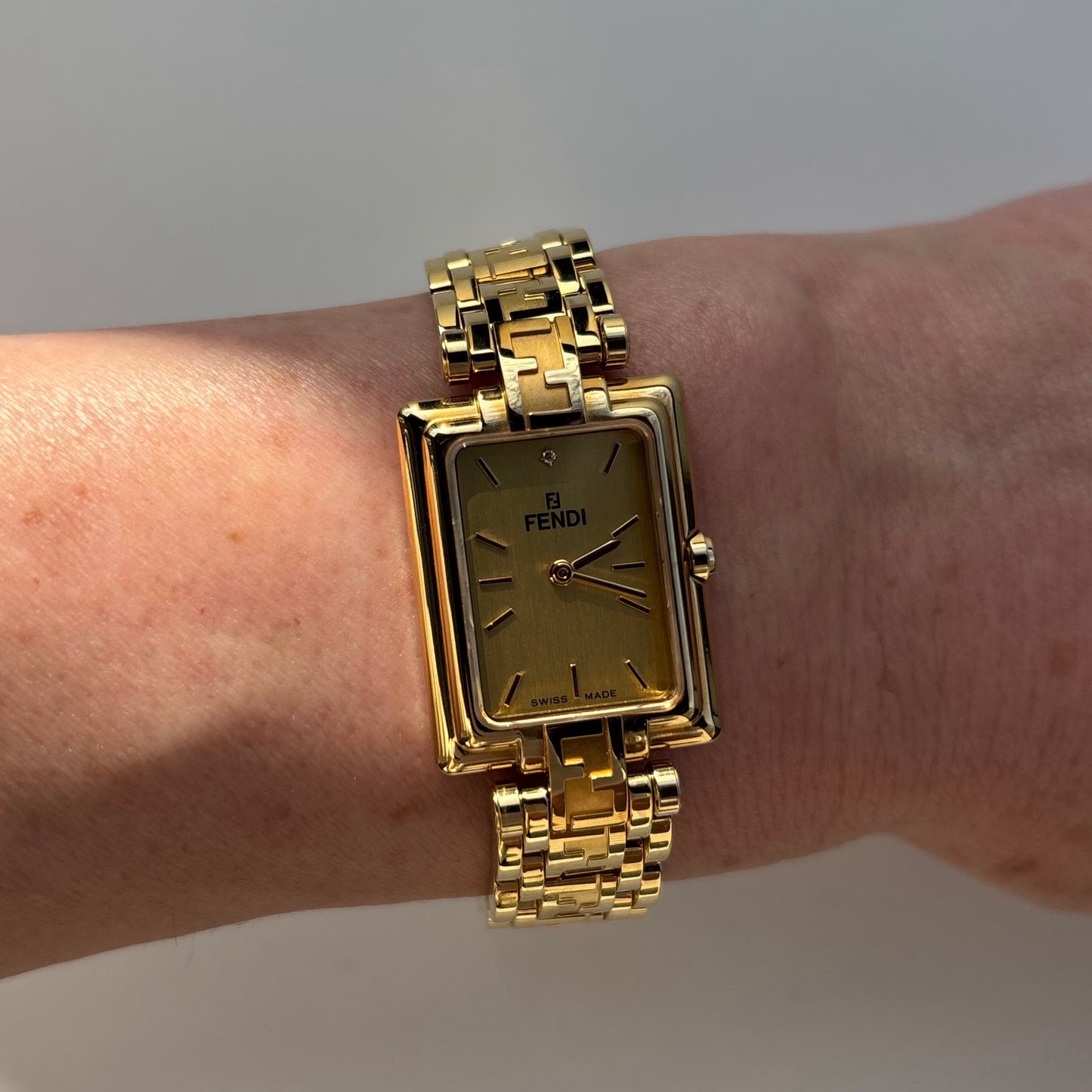 Fendi 1990s Gold Plated Watch Limited Edition (only 2,500 pieces made)