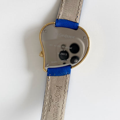 Yves Saint Laurent 1990s Heart Shaped Dial Gold Plated Watch