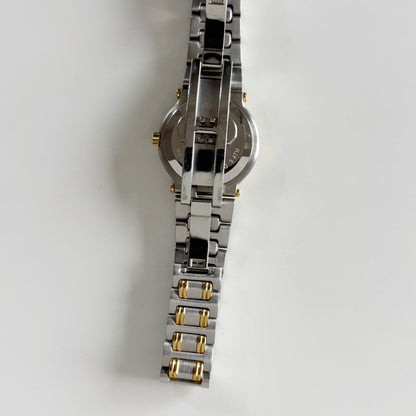 Gucci 1990s Date Round Dial Two Tone Watch