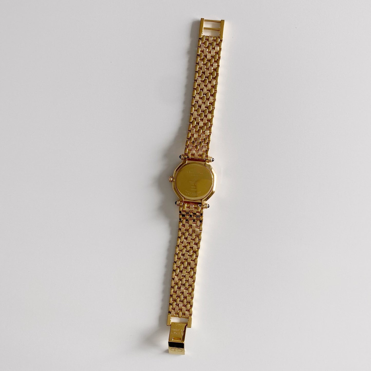 Dior 1990s Octagon Gold Plated Watch