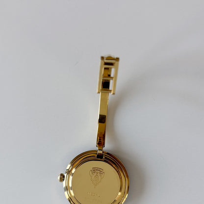 Gucci 1990s Interchangeable Bezel Gold Plated Bangle Watch with 12 bezels, case (Small)