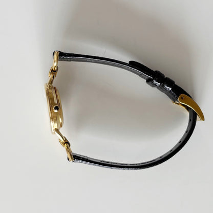 Gucci 1990s Seashell Dial Gold Plated Horsebit Watch