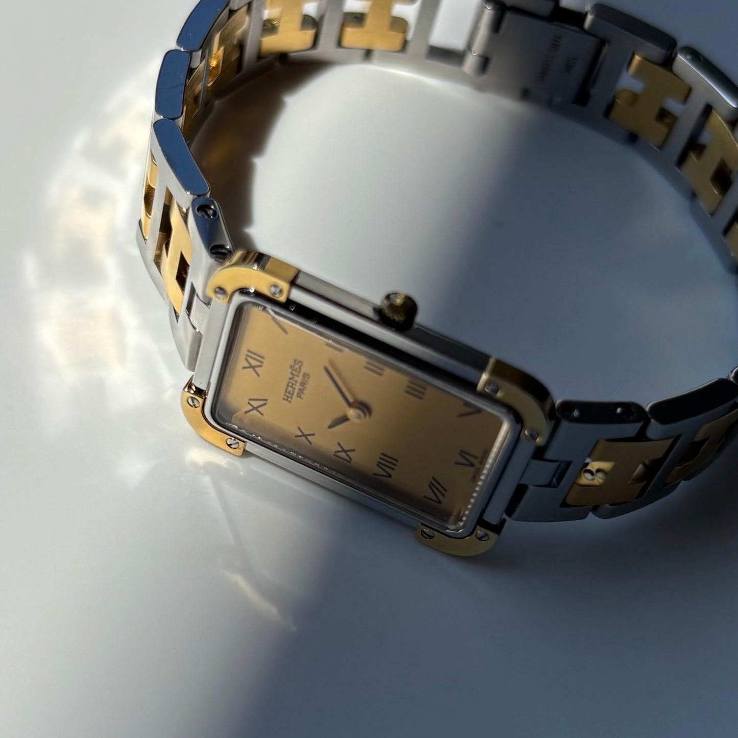 Hermes 1990s Croisier Two Tone Watch