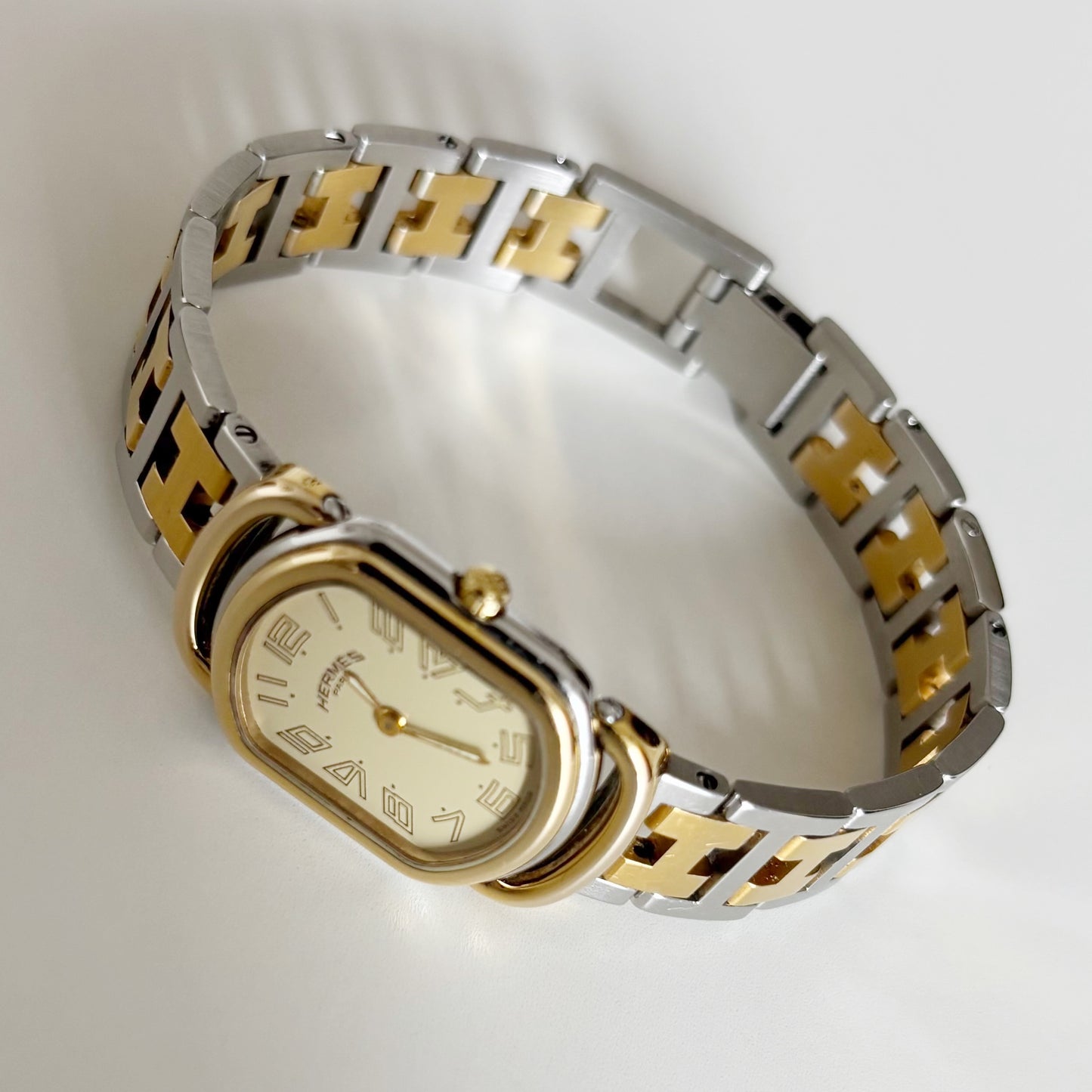 Hermes 1990s Rallye Two Tone Watch