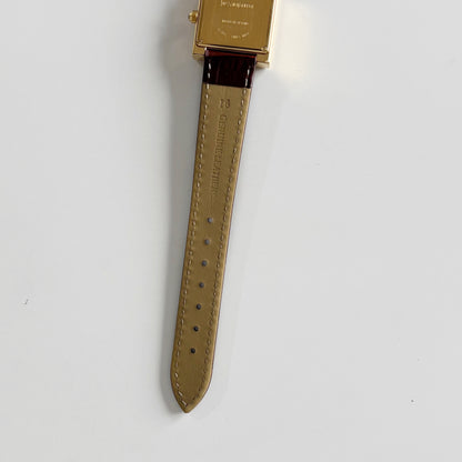 Yves Saint Laurent 1990s Square Dial Gold Plated Watch