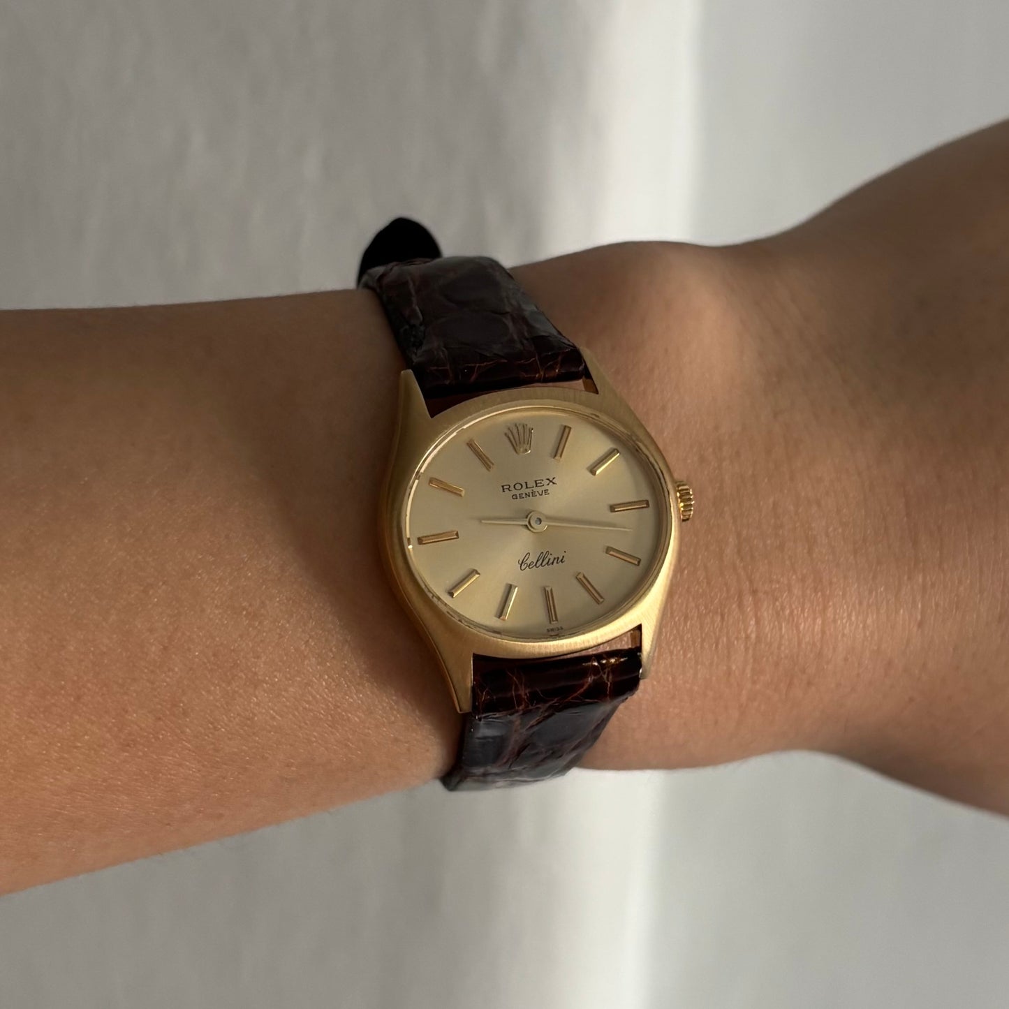 Rolex 1969 Cellini 18K Case Manual Wind Watch