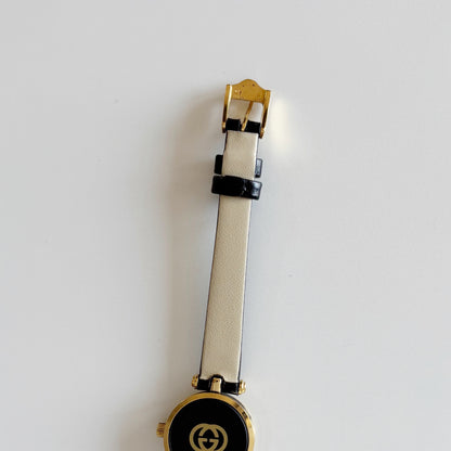 Gucci 1990s Round Dial Gold Plated Watch