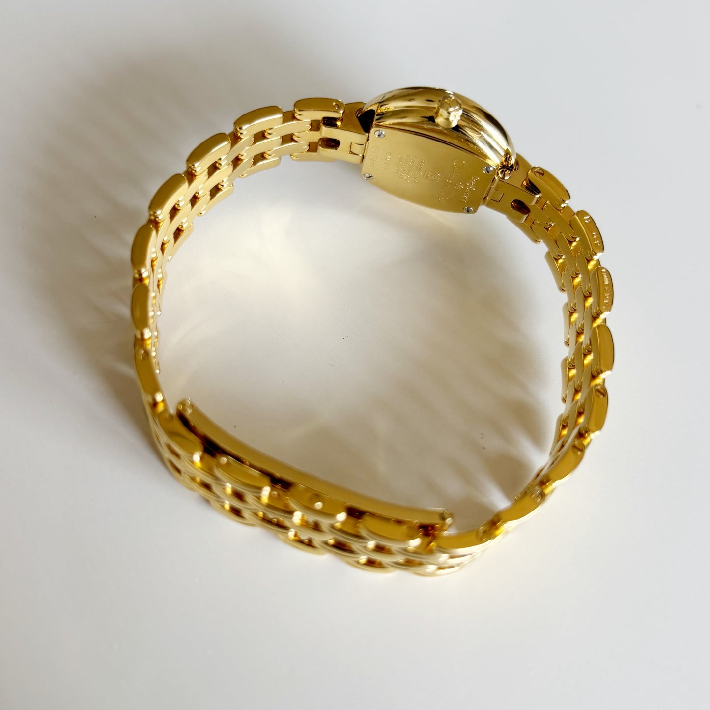 Dior 1990s Round Gold Dial Gold Plated Watch