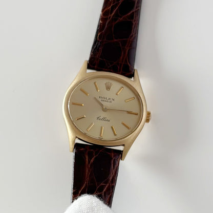 Rolex 1969 Cellini 18K Case Manual Wind Watch