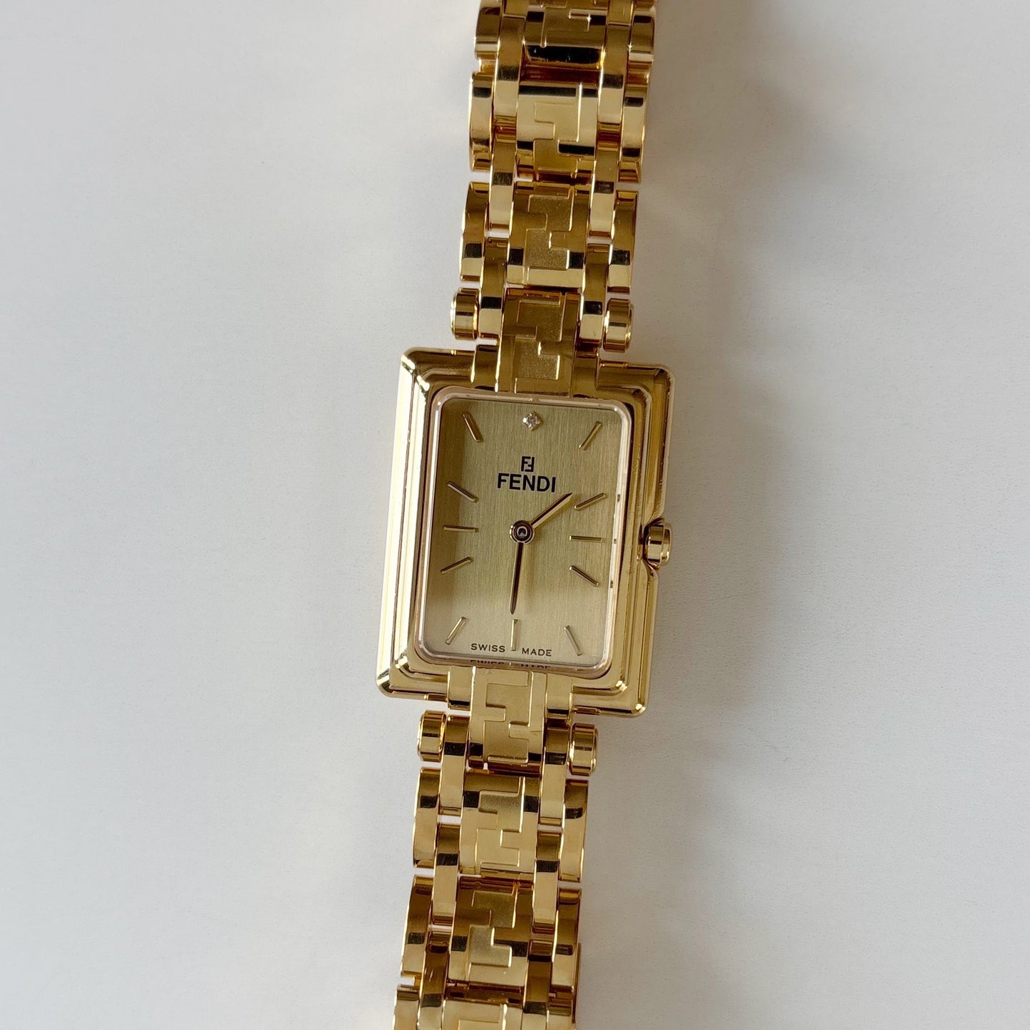 Fendi 1990s Tank Gold Plated Watch Limited Edition (only 2,500 pieces made)