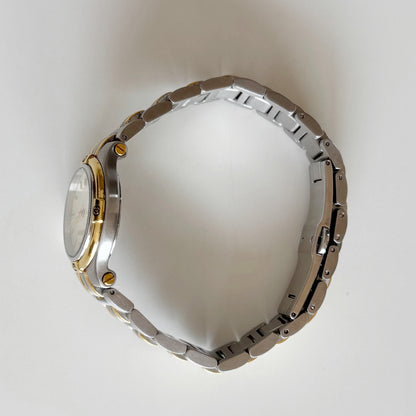Gucci 1990s Date Round Dial Two Tone Watch