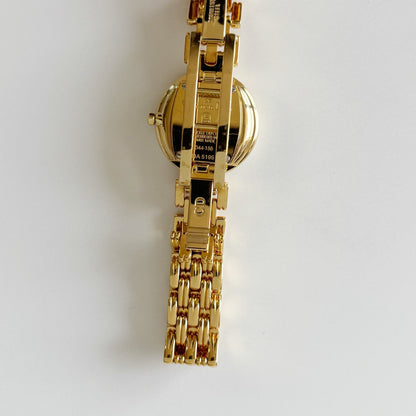 Dior 1990s Round Gold Dial Gold Plated Watch